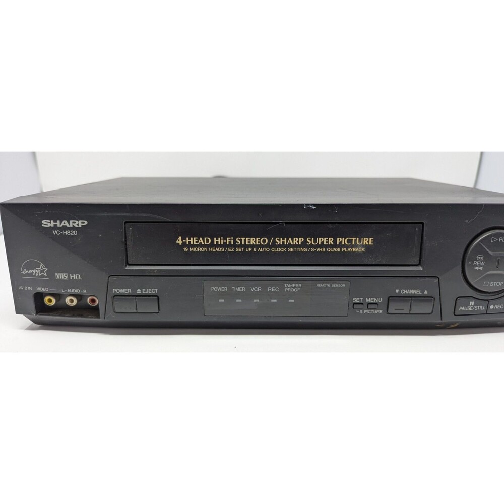 Sharp VC-H820U 4-Head Hi-Fi VHS VCR - AS/IS FOR PARTS